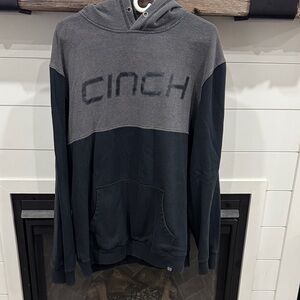 Cinch Men's Charcoal and Black Hoodie